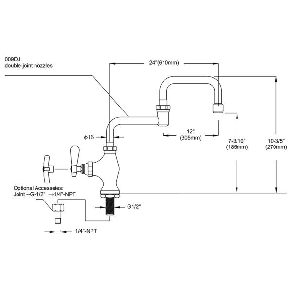 Double-joint Faucet 9812-009DJ - Image 2