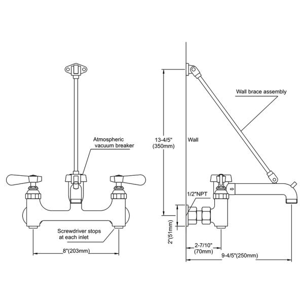 Service Sink Faucet B980 - Image 2